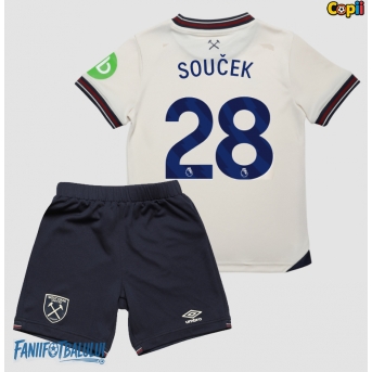 West Ham United Tomas Soucek #28 Echipament de Fotbal Replică 2025-26 Copii Deplasare (+ Șorturi)